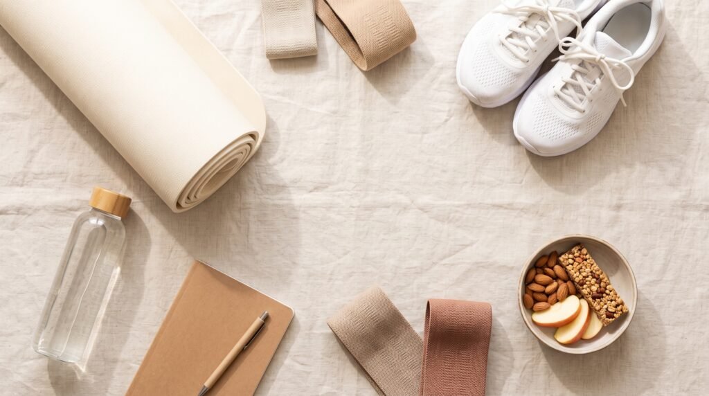 healthy lifestyle items flat lay 202608161530