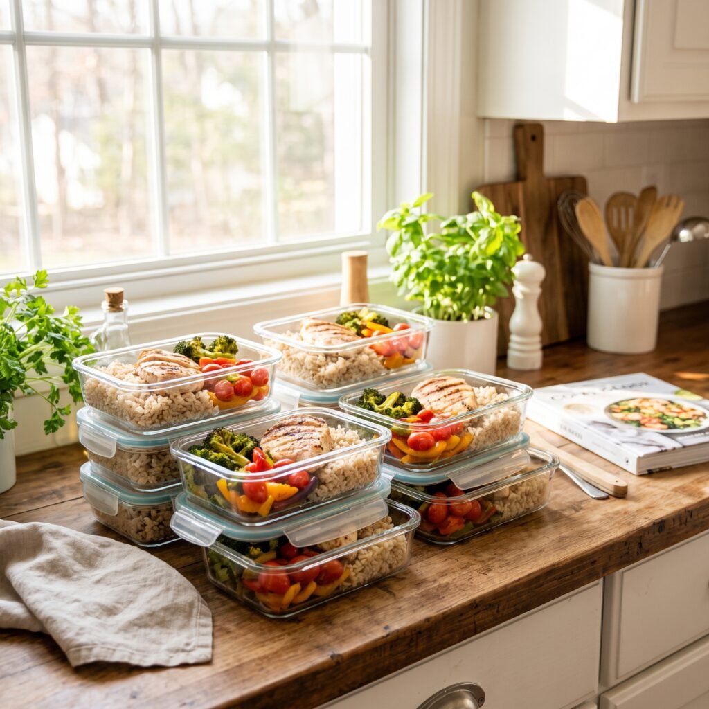 meal prep containers with food 202608161557
